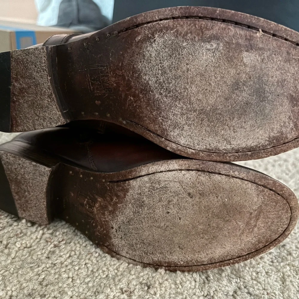 FRYE MELISSA Button Extended Calf Boots - Whiskey - Picture 5 of 9